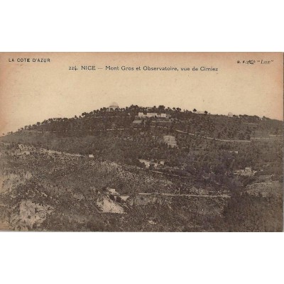 Nice - Mont Gros et Observatoire,vue de Cimiez
